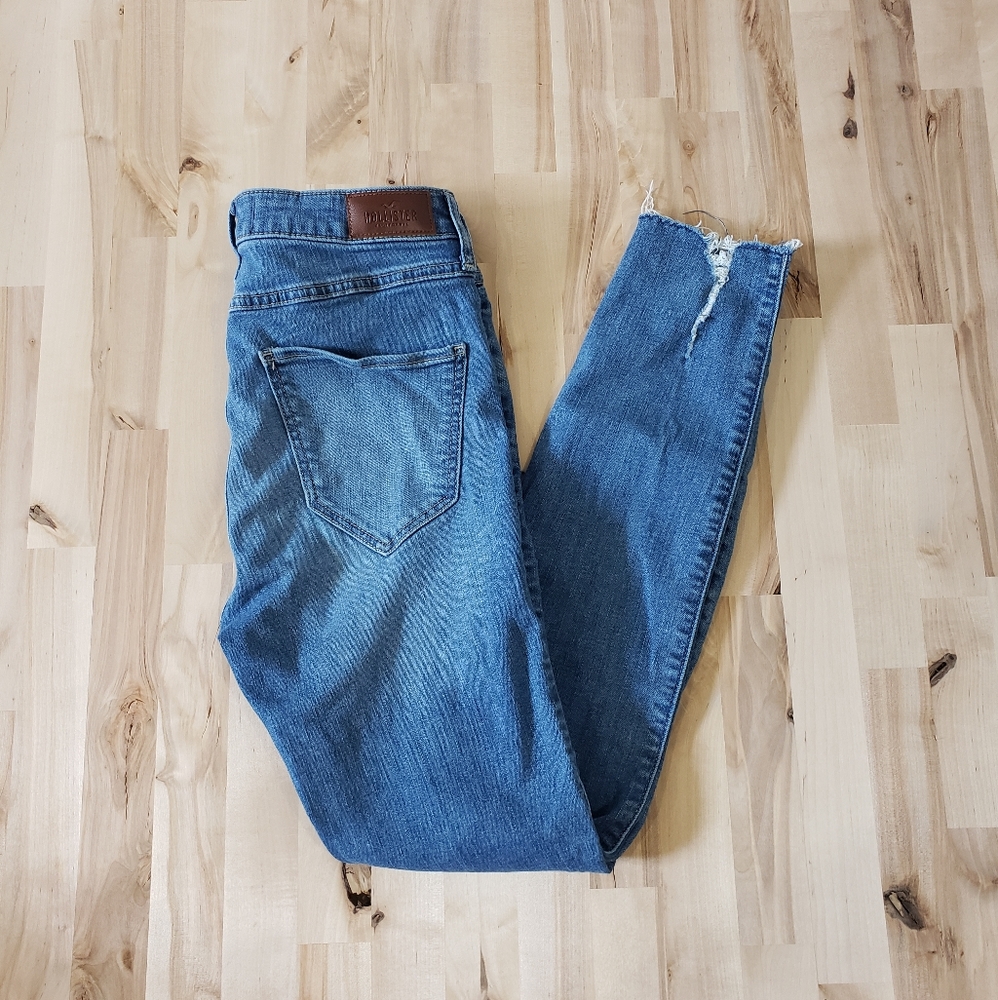Hollister High-Rise Crop Super Skinny Jeans Sz 3R